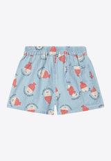 Bobo Choses Boys Morning Egg Print Shorts Light Blue B125AC063DE/Q_BOBO-LB