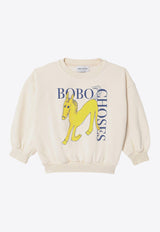 Bobo Choses Boys Wonder Horse Sweatshirt Ivory B224AC038CO/P_BOBO-101