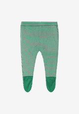 Bobo Choses Babies Race Car Footed Leggings Green B225AB022CO/R_BOBO-LG