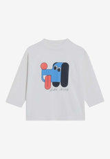 Bobo Choses Boys Doggy Mate Print Long-Sleeved T-shirt White B225AC022CO_BOBO-OF