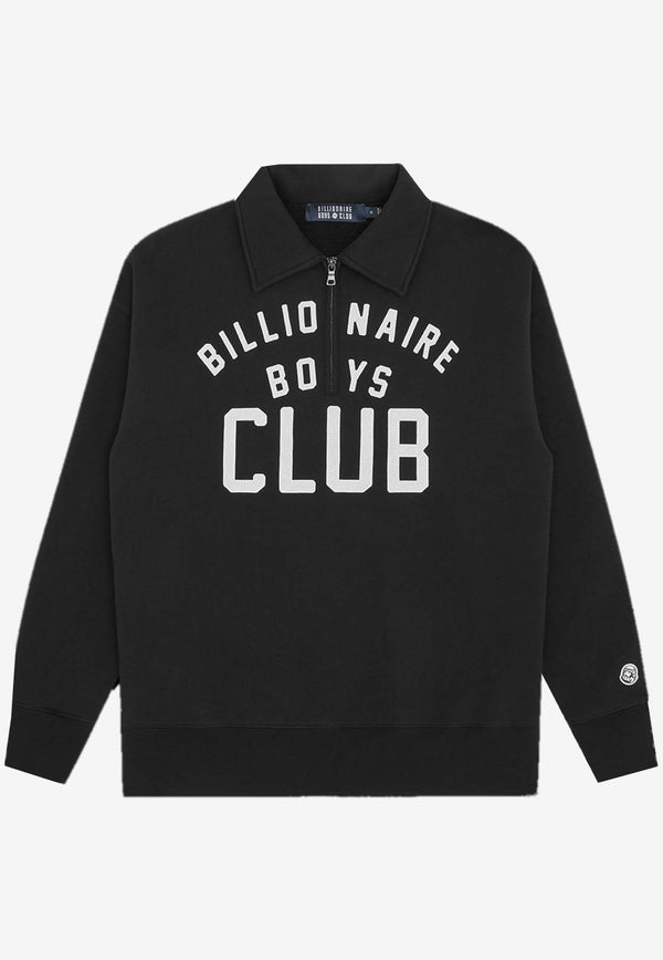 Billionaire Boys Club Logo Print Half-Zip Sweatshirt Black B24125BLACK