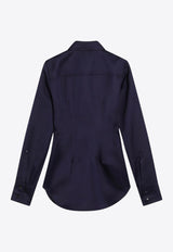 Sportmax Bacino Long-Sleeved Fitted Shirt Violet BACINO1234PL/R_SPORM-005