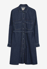 Weekend Max Mara Balenio Mini Denim Shirt Dress Blue BALENIODE/R_MAXMW-001