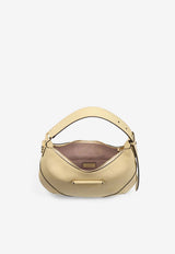 Jimmy Choo Small Bar Hobo Bag in Biker Leather Butter BAR HOBO/S BKL BUTTERMILK/SHINY GOLD
