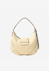 Jimmy Choo Small Bar Hobo Bag in Biker Leather Butter BAR HOBO/S BKL BUTTERMILK/SHINY GOLD