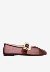 Andrea Wazen Barbara Mesh Ballet Flats Bordeaux BARBA005LMEBUBOR-PF25_BORDEAUX