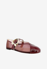Andrea Wazen Barbara Mesh Ballet Flats Bordeaux BARBA005LMEBUBOR-PF25_BORDEAUX