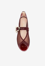 Andrea Wazen Barbara Mesh Ballet Flats Bordeaux BARBA005LMEBUBOR-PF25_BORDEAUX