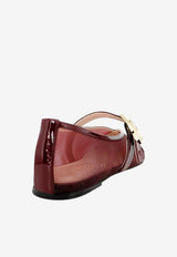 Andrea Wazen Barbara Mesh Ballet Flats Bordeaux BARBA005LMEBUBOR-PF25_BORDEAUX