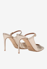 Malone Souliers Bardot 90 Broderie Anglaise Mules Champagne BARDOT 90-3 CHAMPAGNE