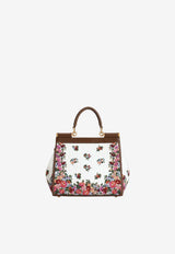 Dolce & Gabbana Medium Sicily Embroidered Top Handle Bag Multicolor BB6003 B3I17 8W147