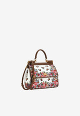 Dolce & Gabbana Medium Sicily Embroidered Top Handle Bag Multicolor BB6003 B3I17 8W147