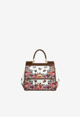 Dolce & Gabbana Medium Sicily Embroidered Top Handle Bag Multicolor BB6003 B3I17 8W147