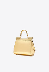 Dolce & Gabbana Medium Sicily Python Print Leather Top Handle Bag Gold BB6003 C2F49 87503