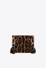 Dolce & Gabbana 3.5 Leopard Print DG Logo Shoulder Bag Brown BB7037 AQ291 HAALM