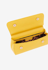 Dolce & Gabbana Small Sicily Top Handle Bag in Dauphine Leather Yellow BB7116 A1001 80228
