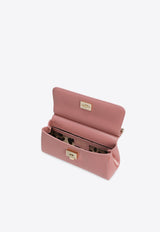 Dolce & Gabbana Small Sicily Patent Leather Top Handle Bag Pink BB7116 B1471 80405