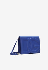 Dolce & Gabbana DG Logo Crossbody Bag in Calf Leather Blue BB7287 AW576 80623