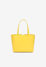 Dolce & Gabbana Small DG Logo Tote Bag in Calf Leather Yellow BB7337 AW576 80205