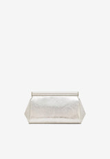 Dolce & Gabbana Sicily Metallic Leather Clutch Silver BB7481 AO855 80998