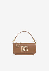 Dolce & Gabbana 3.5 DG Logo Leather Crossbody Bag Brown BB7603 AW576 8Z093