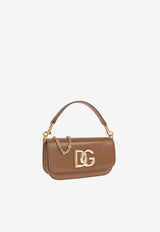 Dolce & Gabbana 3.5 DG Logo Leather Crossbody Bag Brown BB7603 AW576 8Z093