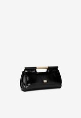 Dolce & Gabbana Large Sicily Patent Leather Clutch Bags BB7611 AU803 80999 Black