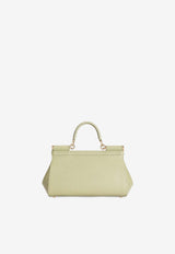 Dolce & Gabbana Medium Sicily Top Handle Bag in Dauphine Calfskin Green BB7652 B1001 80527