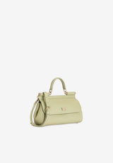 Dolce & Gabbana Medium Sicily Top Handle Bag in Dauphine Calfskin Green BB7652 B1001 80527