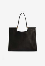 Dolce & Gabbana Large Sicily Calf Leather Tote Bag Black BB7727 B7321 80999