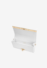 Dolce & Gabbana Marlene Grained Leather Clutch Bag White BB7756 A3G19 80002