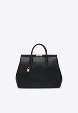 Dolce & Gabbana XL Maxi Marlene Day Grained Leather Top Handle Bag Black BB7763A9S25/Q_DOLCE-80999