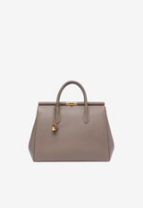 Dolce & Gabbana XL Marlene Day Shoulder Bag in Grained Leather Gray BB7763 A9S25 87891