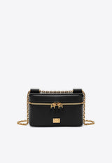 Dolce & Gabbana Sicily Plongè Leather Crossbody Bag Black BB7800B7321/Q_DOLCE-80999