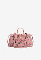 Dolce & Gabbana Medium Vittoria Embellished Top Handle Bag Pink BB7844 A0654 8L149