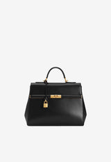 Dolce & Gabbana Marlene Top Handle Bag in Palmellato Calfskin Black BB7932 A3G19 80999