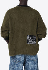 Brain Dead Future Vision Alpaca Knit Sweater Green BDF25O12O045WO/R_BRAID-OL
