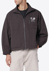 Brain Dead Checked Zip-Up Jacket Black BDF25O160046NY/R_BRAID-CH