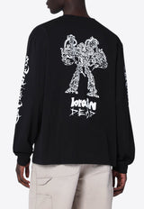 Brain Dead Skull Meg Long-Sleeved T-shirt Black BDF25T010O46CO/R_BRAID-BLK