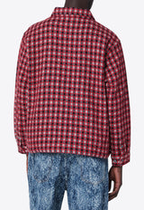 Brain Dead Checked Zip-Up Jacket Red BDF25T160047WO/R_BRAID-BM