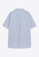 Brain Dead X Brooks Brothers Asymmetric Striped Shirt Light Blue BDS24T110O41CO/Q_BRAID-LI