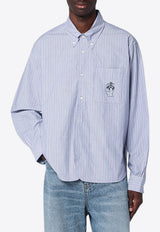 Brain Dead X Brooks Brothers Striped Long-Sleeved Shirt Light Blue BDS24T240O41CO/Q_BRAID-BL