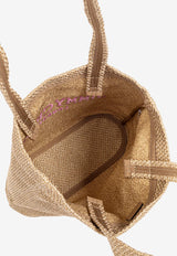 Jimmy Choo Medium Diamond Raffia Tote Bag BEACH TOTE E/W M TYJ GOLD/FUCHSIA/LIGHT GOLD