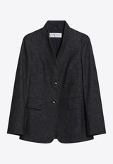 Max Mara Beatrice Denim-Effect Blazer Blue BEATRICECO/Q_MAXM-001