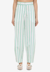 Margaux Lonnberg Beatty Striped Casual Pants Green BEATTYVI/O_LON-GT
