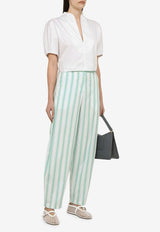 Margaux Lonnberg Beatty Striped Casual Pants Green BEATTYVI/O_LON-GT