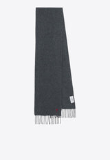 AMI PARIS Ami De Coeur Wool Scarf Gray BFUSF405334/R_AMI-061