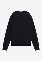 AMI PARIS Ami De Coeur Crewneck Sweatshirt Black BFUSW035U730_AMI-001