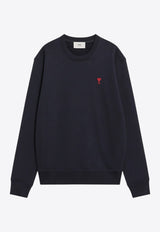 AMI PARIS Ami De Coeur Crewneck Sweatshirt Midnight Blue BFUSW035U730/R_AMI-430