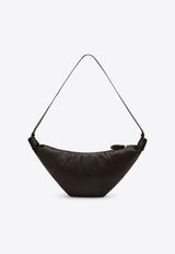 Lemaire Medium Croissant Leather Bag Chocolate BG0171LL0137/R_LEMAI-BR490